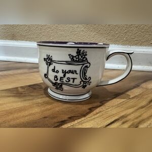 Molly Hatch Handmade Ceramic Mug “Do Your Best” | Signed Pottery | Art Cup